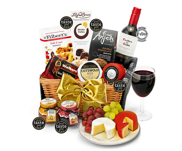 Silent Night Hamper With Red Wine